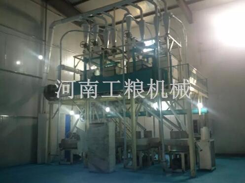 河南周口15噸級石磨面粉機安裝案例