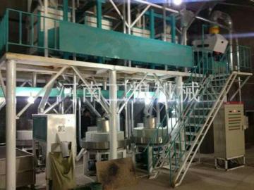 河南南陽20噸級(jí)石磨面粉機(jī)安裝案例