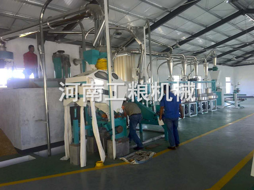 四組石磨面粉機械